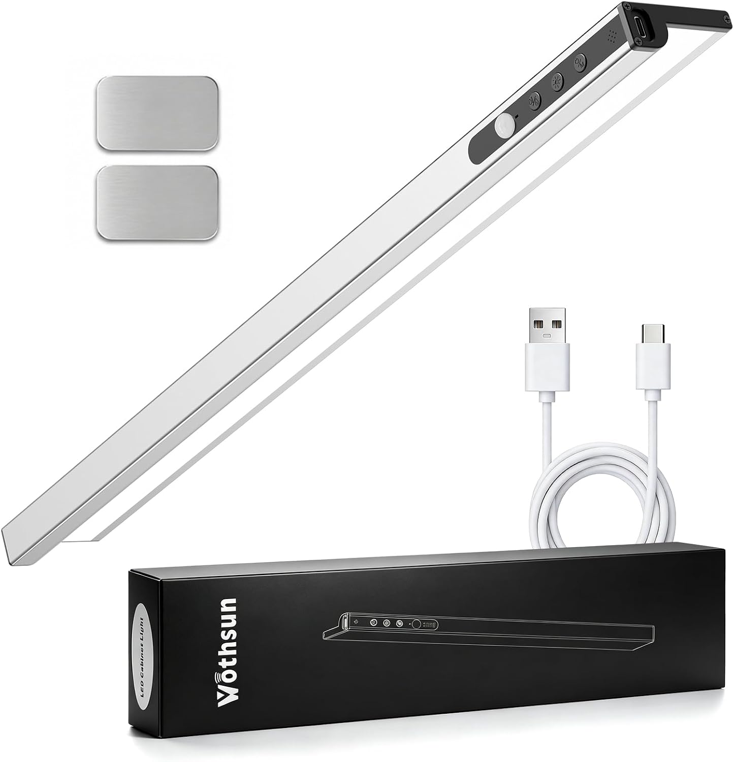 WOTHSUN Light01 rechargeable magnetic under cabinet light with accessories