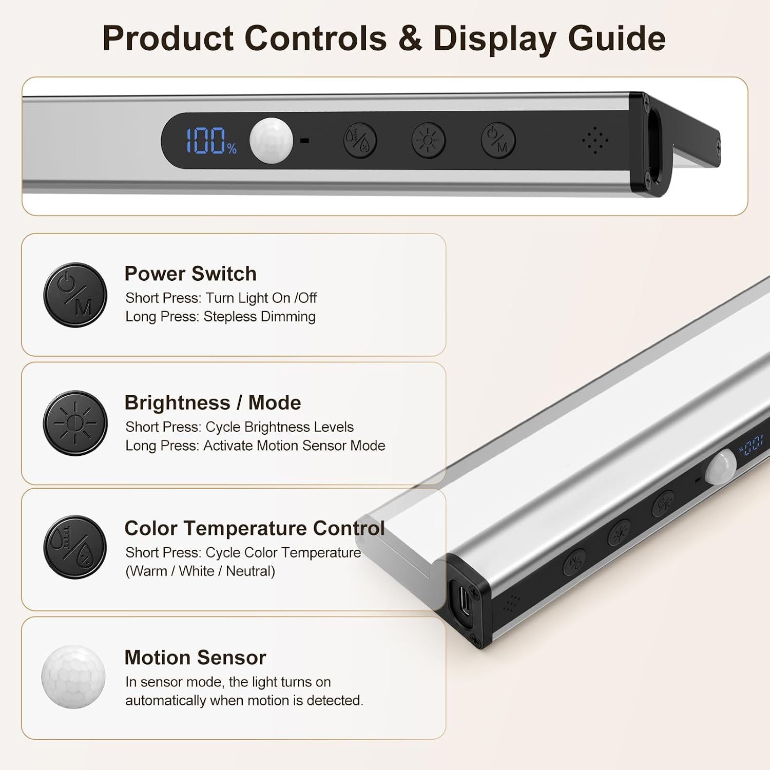 Smart controls with a display that keeps you informed.