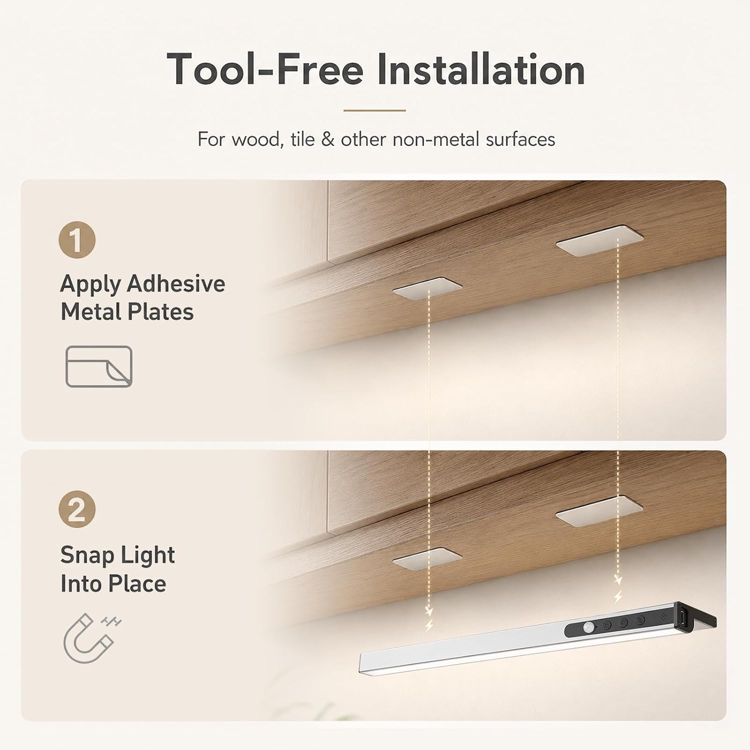 Install in two simple steps.